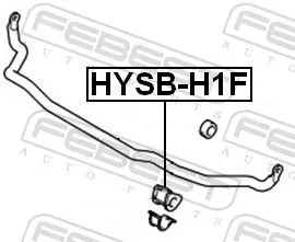 FEBEST Mounting, stabiliser bar (HYSB-H1F)