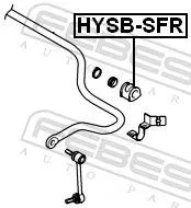 FEBEST Mounting, stabiliser bar (HYSB-SFR)