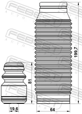 FEBEST Dust Cover Kit, shock absorber (HYSHB-GETF-KIT)