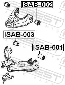 FEBEST Mounting, control/trailing arm (ISAB-002)
