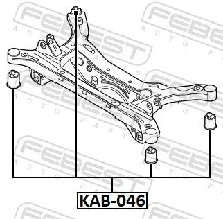 FEBEST Bushing, axle beam (KAB-046)