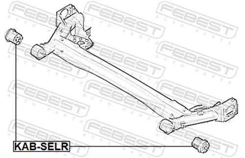 FEBEST Bushing, axle beam (KAB-SELR)