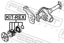 FEBEST Bearing, drive shaft (KIT-REX)