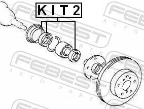 FEBEST Repair Kit, wheel hub (KIT2)