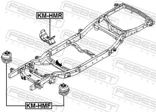 FEBEST Mounting, engine (KM-HMF)