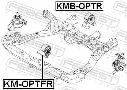FEBEST Mounting, engine (KM-OPTFR)