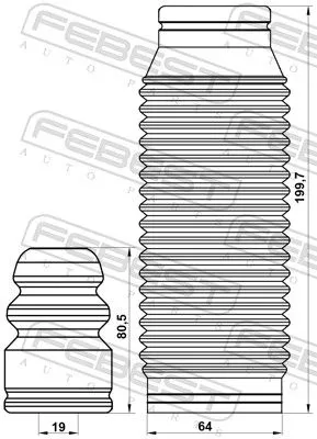 FEBEST Dust Cover Kit, shock absorber (KSHB-CERR-KIT)