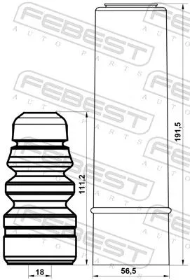 FEBEST Dust Cover Kit, shock absorber (KSHB-RIOIIR-KIT)