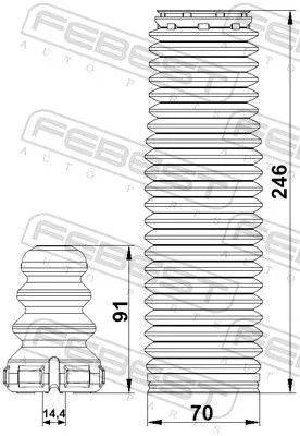FEBEST Dust Cover Kit, shock absorber (KSHB-SORC5F-KIT)