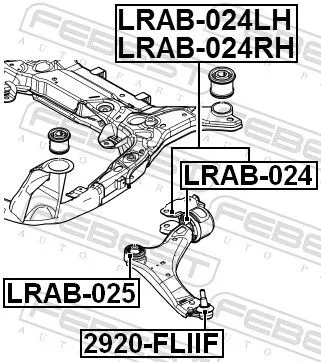 FEBEST Mounting, control/trailing arm (LRAB-025)