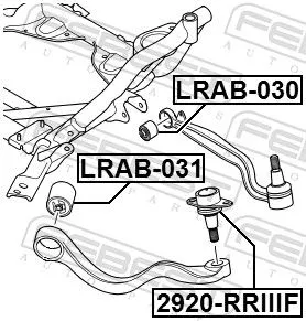 FEBEST Mounting, control/trailing arm (LRAB-031)