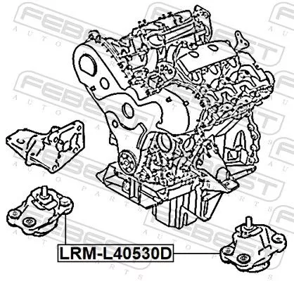 FEBEST Mounting, engine (LRM-L40530D)