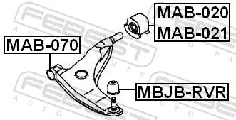 FEBEST Mounting, control/trailing arm (MAB-021)
