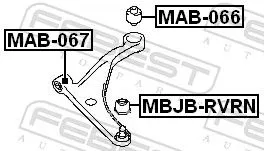 FEBEST Mounting, control/trailing arm (MAB-067)