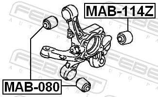 FEBEST Mounting, control/trailing arm (MAB-114Z)