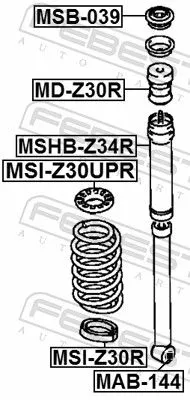 FEBEST Bush, shock absorber (MAB-144)