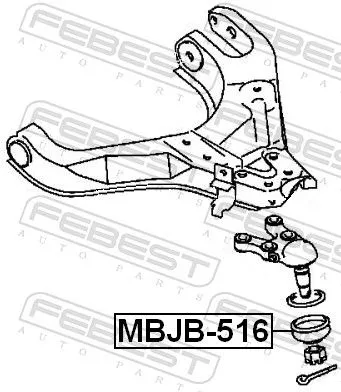 FEBEST Repair kit, supporting/ball joint (MBJB-516)