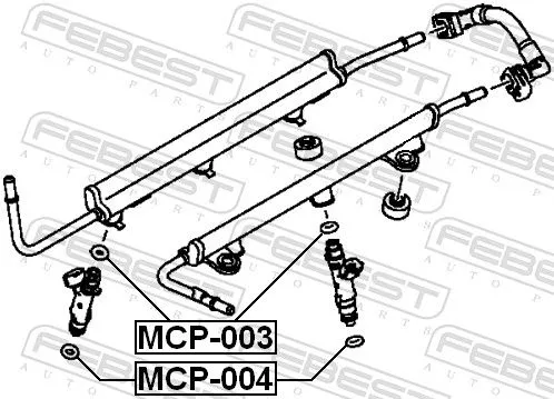 FEBEST Seal Ring, injector (MCP-003)