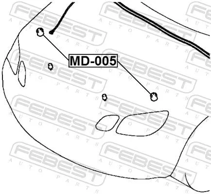 FEBEST Buffer, bonnet (MD-005)