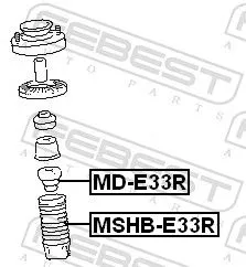 FEBEST Rubber Buffer, suspension (MD-E33R)