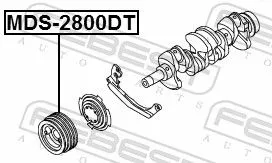 FEBEST Belt Pulley, crankshaft (MDS-2800DT)
