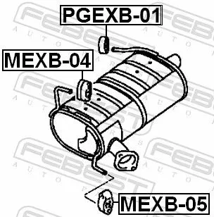 FEBEST Rubber Buffer, muffler (MEXB-05)