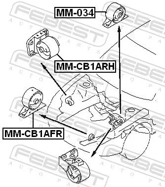 FEBEST Mounting, engine (MM-034)