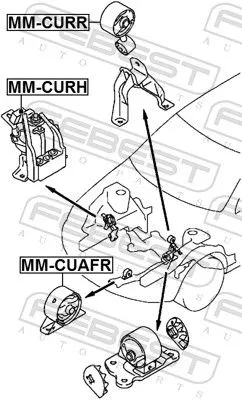 FEBEST Mounting, engine (MM-CURR)