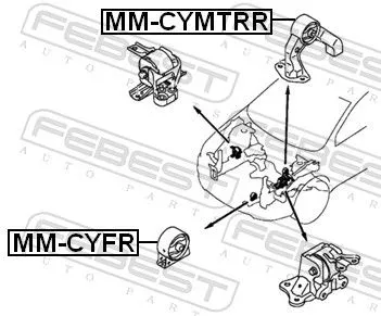 FEBEST Mounting, engine (MM-CYMTRR)