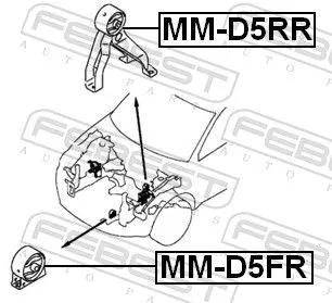 FEBEST Mounting, engine (MM-D5RR)