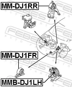 FEBEST Mounting, engine (MM-DJ1RR)