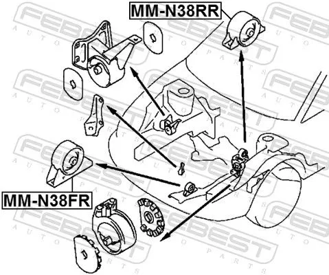 FEBEST Mounting, engine (MM-N38RR)