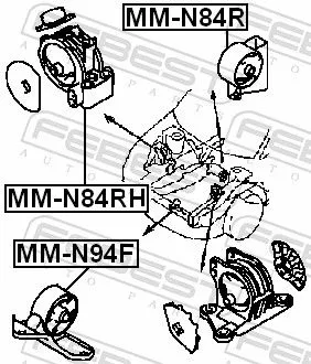 FEBEST Mounting, engine (MM-N94F)
