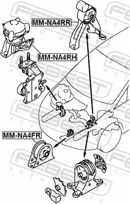 FEBEST Mounting, engine (MM-NA4FR)