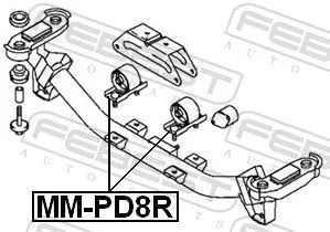 FEBEST Mounting, engine (MM-PD8R)