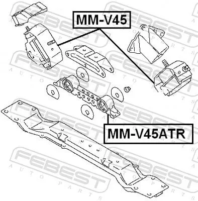 FEBEST Mounting, engine (MM-V45)