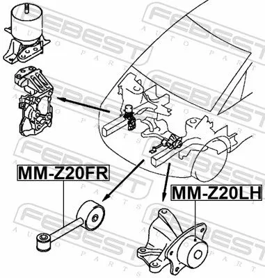 FEBEST Mounting, engine (MM-Z20FR)