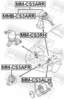 FEBEST Mounting, engine (MMB-CS3ARR)