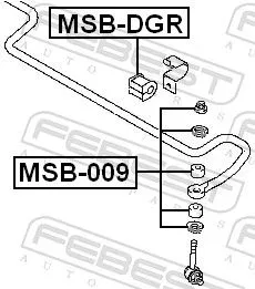 FEBEST Repair Kit, stabiliser coupling rod (MSB-009)