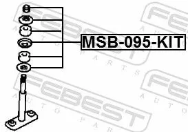 FEBEST Repair Kit, stabiliser coupling rod (MSB-095-KIT)