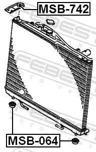 FEBEST Mounting, radiator (MSB-742)