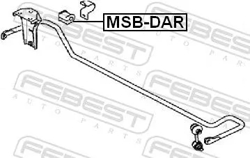 FEBEST Mounting, stabiliser bar (MSB-DAR)