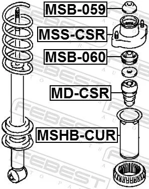 FEBEST Protective Cap/Bellow, shock absorber (MSHB-CUR)