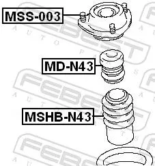 FEBEST Protective Cap/Bellow, shock absorber (MSHB-N43)
