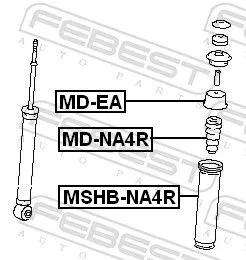 FEBEST Protective Cap/Bellow, shock absorber (MSHB-NA4R)