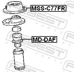 FEBEST Suspension Strut Support Mount (MSS-C77FR)