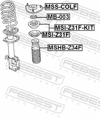 FEBEST Suspension Strut Support Mount (MSS-COLF)
