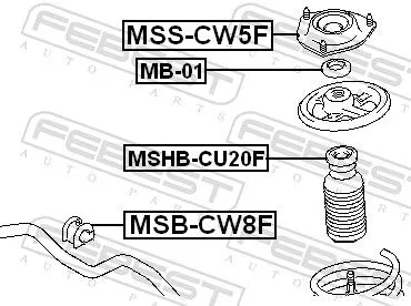 FEBEST Suspension Strut Support Mount (MSS-CW5F)
