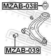 FEBEST Mounting, control/trailing arm (MZAB-039)