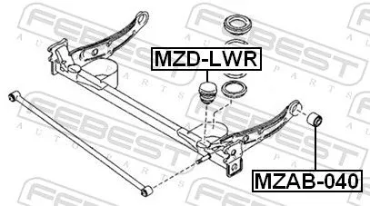 FEBEST Mounting, control/trailing arm (MZAB-040)